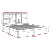 Bed Frame without Mattress Solid Wood 180x200 cm Super King 3105965