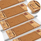 Stair Mats Self-adhesive 10 pcs 65x21x4 cm Beige 149841