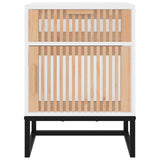 Bedside Cabinets 2 pcs White 40x30x55.5 cm Engineered Wood&Iron 352092