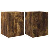 TV Wall Cabinet Wall-mounted 2 pcs Smoked Oak 30 x 31 x 40 cm 892260