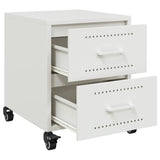 Bedside Cabinets 2 pcs White 36x39x43.5 cm Steel 846637
