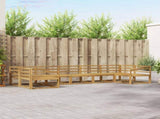Outdoor Sofa Set 7 pcs White Solid Acacia Wood 3386983