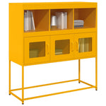 ZNTS Sideboard Mustard Yellow 100.5x39x107 cm Cold-rolled Steel 853419