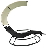 Double Sun Lounger Black and Cream 317587