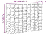 Wine Rack for 72 Bottles 90.5x23x90.5 cm Solid Wood Pine 353753