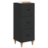 Drawer Cabinet Black 33 x 34.5 x 90 cm Engineered Wood 894156