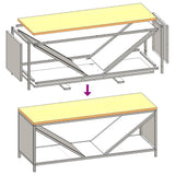 Firewood Rack with Wooden Top White 100.5x35.5x40 cm 864256