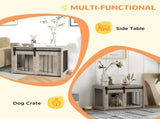 Dog Crate Furniture with Removable Cushion for Medium Dogs, 80 x 54 x 57cm - Brown T3398P349630