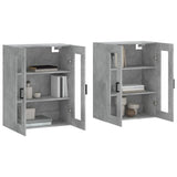 Wall Mounted Cabinets 2 pcs Concrete Grey Engineered Wood 3197941
