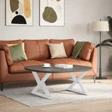 Coffee Table Legs 2 pcs White 70x cm Steel 4012713