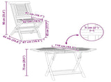 Garden Set 5 pcs Brown Solid Teak Wood 3437359