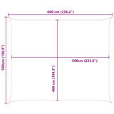 Sun Shade Sail Yellow and White 6 x 5 m 100% Polyester Oxford 42031079