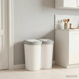 Garbage Bin White 49.5 x 30 x 46.5 cm PP 42033397