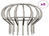 Gutter Leaf Guard 8 pcs Silver 110 mm Stainless Steel 42019389