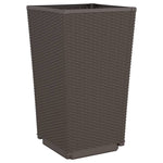 Garden Planters 4 pcs Brown 32.5x32.5x57 cm PP 367855