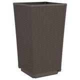 Garden Planters 4 pcs Brown 32.5x32.5x57 cm PP 367855
