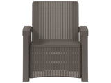 Reclining Garden Chair Rattan Look Light Grey PP 8011995