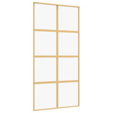 Sliding Door Gold 102,5x205 cm Clear ESG Glass and Aluminium 155186