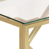 Console Table Gold Stainless Steel and Tempered Glass 349994