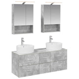 Bathroom Furniture Set 5 pcs Concrete Grey 3406922