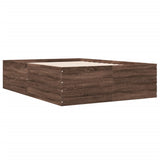 Bed Frame without Mattress Brown Oak 140x200 cm 3280929