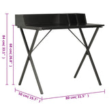 Desk Black 80x50x84 cm 20276