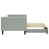 Daybed with Trundle without Mattress Light Grey 90x190 cm Single 3196781