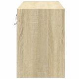 TV Wall Cabinet with LED Lights Sonoma Oak 80x31x45 cm 852287