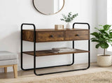 Console Table Smoked Oak 80 x 40 x 75 cm Engineered Wood 8007547