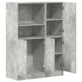 2 Piece Kitchen Cabinet Set Concrete Grey Engineered Wood 3324145