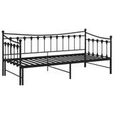 Sofa Bed Frame Black Powder-coated metal 90x200 cm 324758