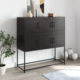 Sideboard Black 100.5x39x107 cm Steel 846596