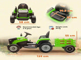 12V Ride on Tractor and Trailer with Remote Control, Music, Shifter, Start-Up Sound, for Kids Ages T3398P378933