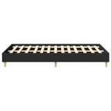Bed Frame No Mattress Black 140x190 cm Engineered Wood 861058