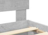 Bed Frame Concrete Grey 120 x 200 cm Engineered Wood 3413214
