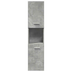 ZNTS 3 Piece Bathroom Furniture Set Concrete Grey Engineered Wood 3324869