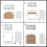 8 Piece Kitchen Cabinet Set Lyon White Engineered Wood 3067647
