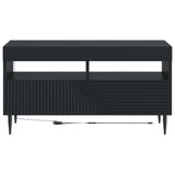 LED TV Cabinet Black Engineered Wood 896996