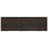 Wall Shelf Dark Brown 200x60x cm Treated Solid Wood Oak 363850