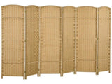 6 Panel Folding Room Divider, Freestanding Privacy Screen for Living Room, Bedroom and Office, 240 x T3398P344325