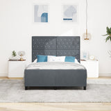 ZNTS Bed Frame Dark Grey 140x200 cm Velvet 3344880