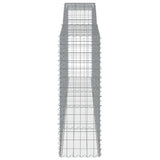 Arched Gabion Baskets 10 pcs 400x50x140/160 cm Galvanised Iron 3147030