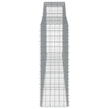Arched Gabion Baskets 8 pcs 400x50x140/160 cm Galvanised Iron 3147028