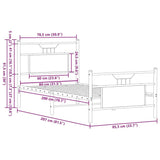 Bed Frame without Mattress Brown Oak 80x200 cm Engineered Wood 4106850