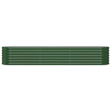 Garden Raised Bed Galvanised Steel 224x40x36 cm Green 318873