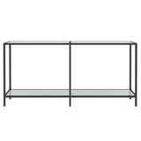 Console Table White 160x35x75.5 cm Tempered Glass 331700