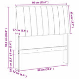 Upholstered Headboard Dark Grey 90 cm Solid Pine Wood 879415