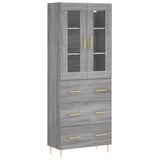 Highboard Grey Sonoma 69.5x34x180 cm Engineered Wood 3198399