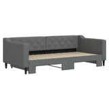 Daybed with Trundle without Mattress Dark Grey 90x190 cm Single 3197496