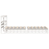 Bed Frame without Mattress White 90x190 cm Single Solid Wood Pine 3306514